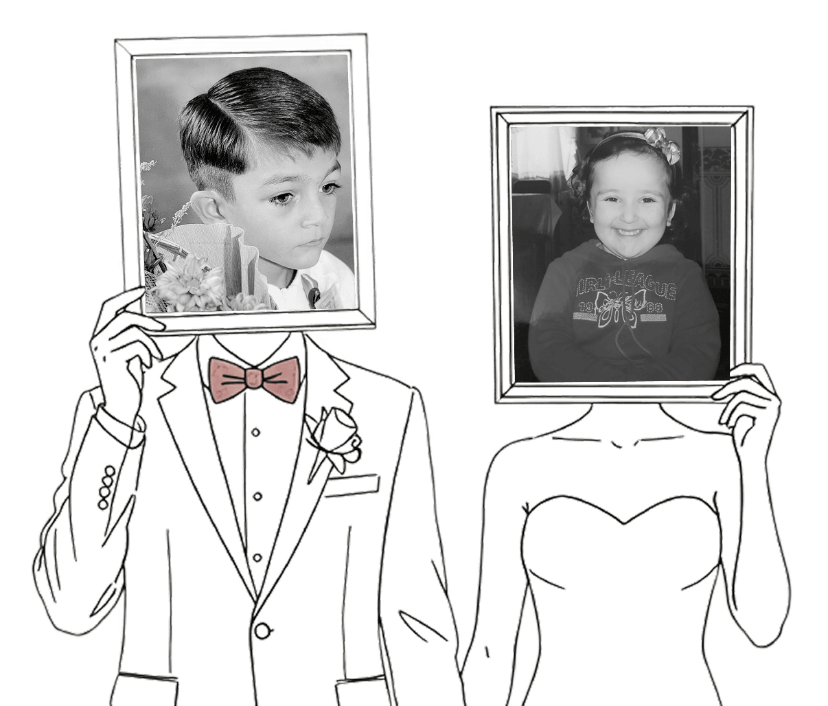 Фаррух and Соня wedding invitation portrait